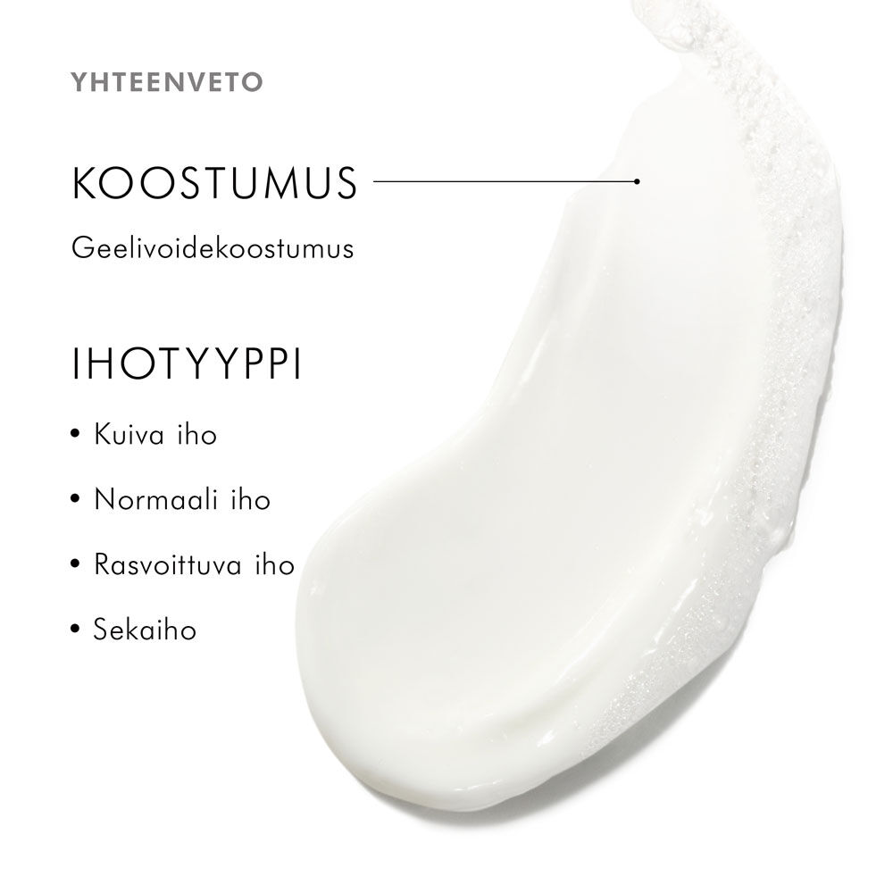 Tuotteen koostumus ja sille sopivat ihotyypit