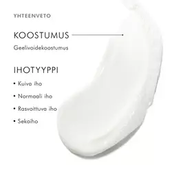 Tuotteen koostumus ja sille sopivat ihotyypit